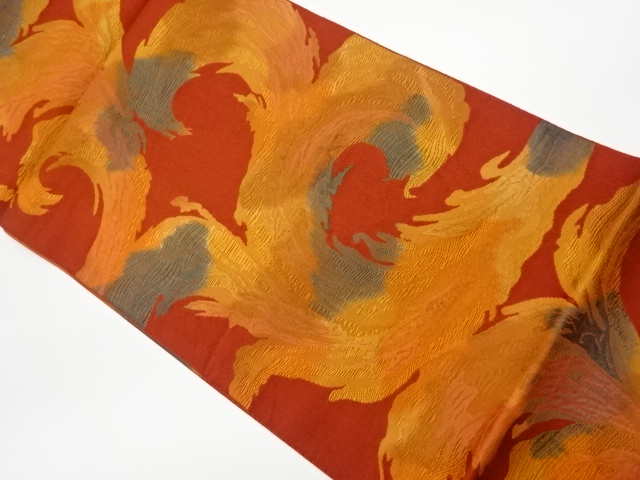 JAPANESE KIMONO / VINTAGE NAGOYA OBI / CHIKUZEN HAKATA / WOVEN ARABESQUE